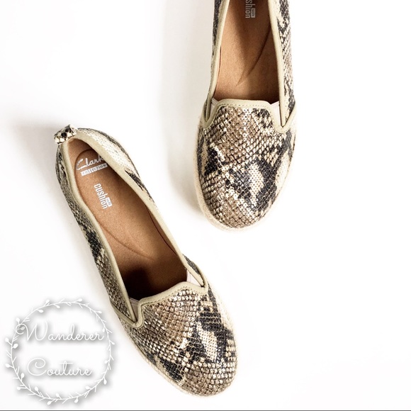 clarks snakeskin shoes